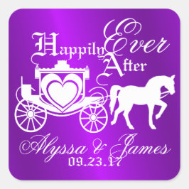 Lila Storybook-Beförderung Quadratischer Aufkleber