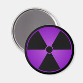 Lila Strahlungssymbol Magnet (Vorderseite/Rückseite)