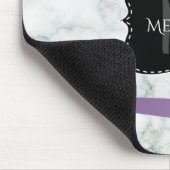 Lila Streak-Monogramm mit benutzerdefinierter Maus Mousepad (Ecke)