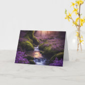 Lila Stream Karte (Gelbe Blume)