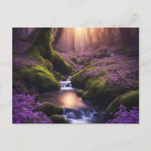 Lila Stream Postkarte (Vorderseite)