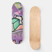 Lila Street Art Skateboard (Vorderseite)