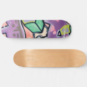 Lila Street Art Skateboard (Horizontal)