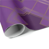 lila Streifen aus Edelgold Packpapier (Rolleneckpunkt)