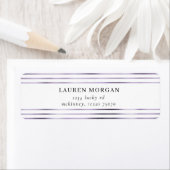 lila Streifen aus metallischer Folie Rücksendeadre (Insitu)