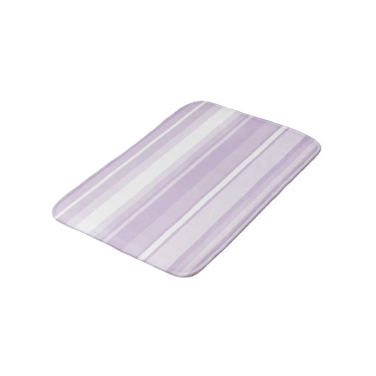 Lila Streifen Badematte (Schrägansicht)