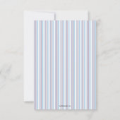 Lila Streifen Bat Mitzvah UAWG Repcard RSVP Karte (Rückseite)