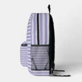 Lila Streifen Bedruckter Rucksack (Rechts)