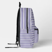 Lila Streifen Bedruckter Rucksack (Links)
