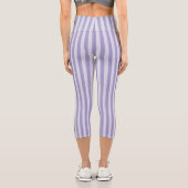 Lila Streifen Capri Leggings (Rückseite)