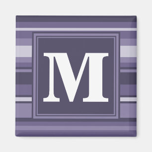 Lila Streifen der Monogrammheide Magnet
