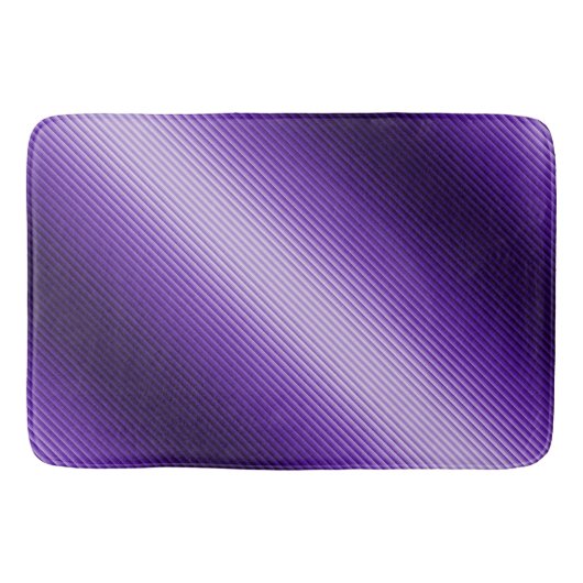 Lila Streifen diagonale Textur Badematte (Vorderseite)