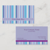 Lila Streifen elegant Visitenkarte (Vorne/Hinten)