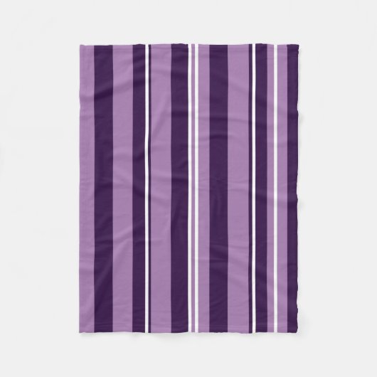 Lila Streifen Fleece Blanket (Vorderseite)