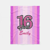 Lila Streifen Fleecedecke (Vorderseite)