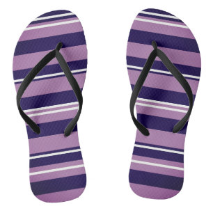 Lila Streifen Flip Flops Badesandalen
