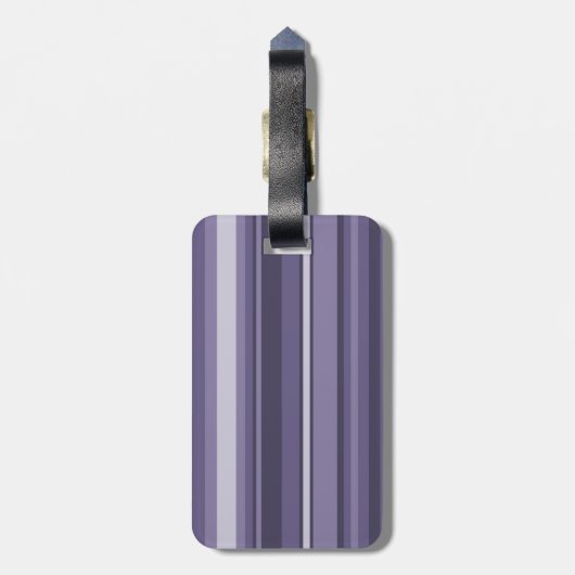 Lila Streifen für Monogramm-Härte Gepäckanhänger (Rückseite vertikal)