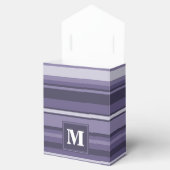 Lila Streifen für Monogramm-Härte Geschenkschachtel (Geöffnet)