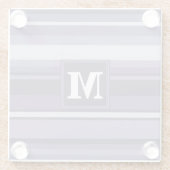 Lila Streifen für Monogramm-Härte Glasuntersetzer (Rückseite)