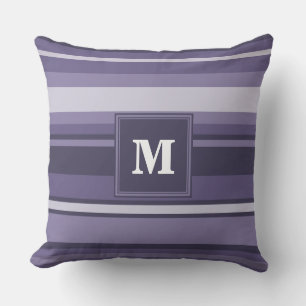 Lila Streifen für Monogramm-Härte Kissen