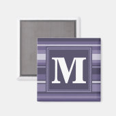 Lila Streifen für Monogramm-Härte Magnet (Vorderseite/Rückseite)