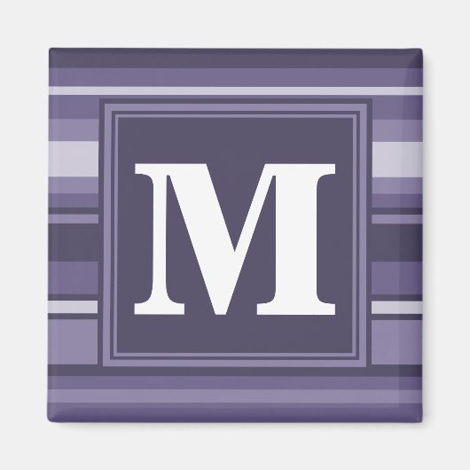 Lila Streifen für Monogramm-Härte Magnet (Vorne)