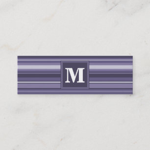 Lila Streifen für Monogramm-Härte Mini Visitenkarte