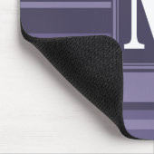 Lila Streifen für Monogramm-Härte Mousepad (Ecke)