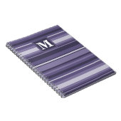 Lila Streifen für Monogramm-Härte Notizblock (Rechte Seite)