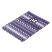Lila Streifen für Monogramm-Härte Notizblock (Linke Seite)