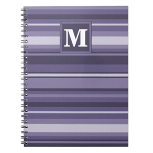 Lila Streifen für Monogramm-Härte Notizblock