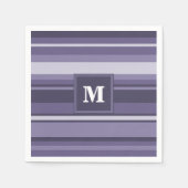 Lila Streifen für Monogramm-Härte Serviette (Vorderseite)