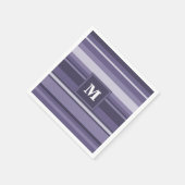 Lila Streifen für Monogramm-Härte Serviette (Ecke)
