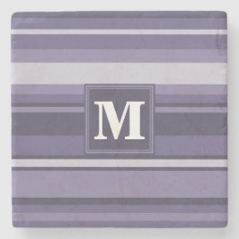 Lila Streifen für Monogramm-Härte Steinuntersetzer