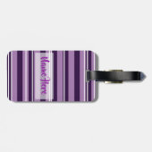 Lila Streifen Gepäckanhänger (Rückseite horizontal)
