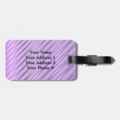 Lila Streifen Gepäckanhänger (Rückseite horizontal)