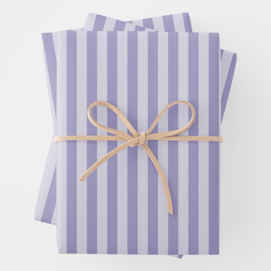 Lila Streifen Geschenkpapier Set (Beispiel)
