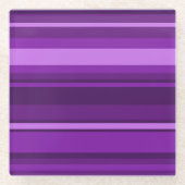 Lila Streifen Glasuntersetzer (Vorderseite)