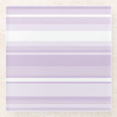 Lila Streifen Glasuntersetzer (Vorderseite)