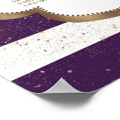 Lila Streifen Gold Violet Eustoma Sitzkarte Poster (Ecke)