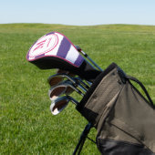 Lila Streifen | Golf | personalisiert NAME monogra Headcover (In SItu)