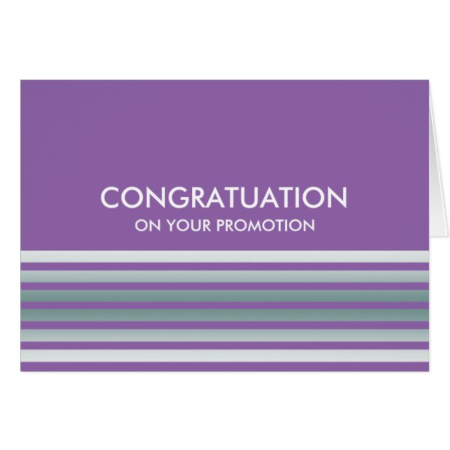 Lila Streifen Herzlichen Glückwunsch (Vorderseite (Horizontal))
