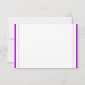 Lila Streifen Hochzeitskarte RSVP Karte (Rückseite)