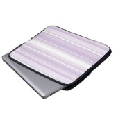 Lila Streifen Laptopschutzhülle (Vorne Knopf)