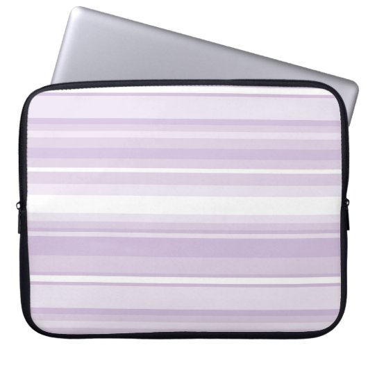Lila Streifen Laptopschutzhülle (Vorderseite)