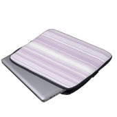 Lila Streifen Laptopschutzhülle (Vorne Knopf)