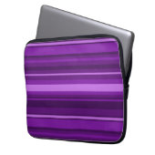 Lila Streifen Laptopschutzhülle (Vorderseite Links)