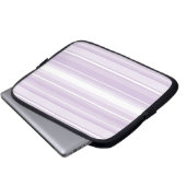 Lila Streifen Laptopschutzhülle (Vorne Knopf)