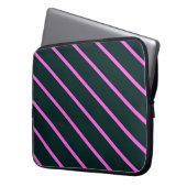 Lila Streifen Laptopschutzhülle (Vorderseite Links)