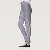 Lila Streifen Lavender Dream AI Kunst Leggings (Links)